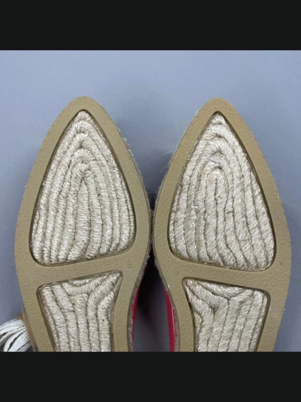 NEW J Crew Shoes Womens 9 red brown ballet espadrille flats lace up preppy boho